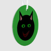 Halloween Black Cat Acrylic Ornament (Vorderseite)
