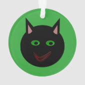 Halloween Black Cat Acrylic Ornament (Rückseite)