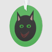 Halloween Black Cat Acrylic Ornament (Vorderseite)
