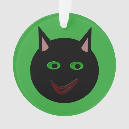 Halloween Black Cat Acrylic Ornament (Vorderseite)