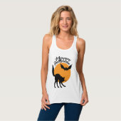 Halloween Black Cat and bat with moon, halloween Tank Top (Vorderseite Vollansicht)