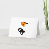 Halloween Black Cat and Bats Karte (Rückseite)