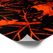 Halloween Black Cat and Bats Poster (Ecke)