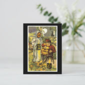 Halloween Black Cat and Boy Postkarte (Stehend Vorderseite)