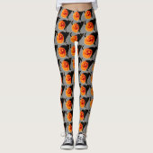 Halloween Black Cat and Jack-O-Lantern Leggings (Vorderseite)