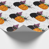 Halloween Black Cat and Pumpkin Pattern Craft Geschenkpapier (Ecke)