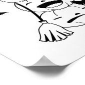 Halloween Black Cat and Pumpkins Coloring Page Poster (Ecke)