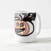 Halloween black cat and raven kaffeetasse (VorderseiteRechts)