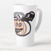 Halloween black cat and raven milchtasse (Rechte Ecke)