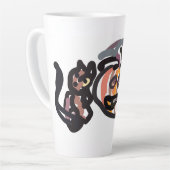 Halloween black cat and raven milchtasse (Linke Ecke)