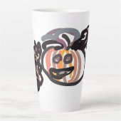 Halloween black cat and raven milchtasse (Vorderseite)