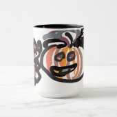 Halloween black cat and raven tasse (Zentrum)