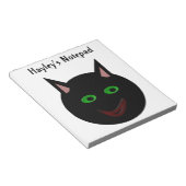 Halloween Black Cat Anpassbare Notepad Notizblock (angewinkelt)