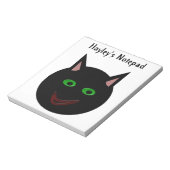 Halloween Black Cat Anpassbare Notepad Notizblock (Rotiert)