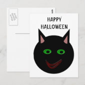 Halloween Black Cat Anpassbare Postkarte (Vorne/Hinten)