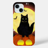 Halloween Black Cat auf Kürbis Case-Mate iPhone Hülle (Rückseite)