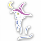 Halloween Black Cat Aufkleber (Vorderseite)