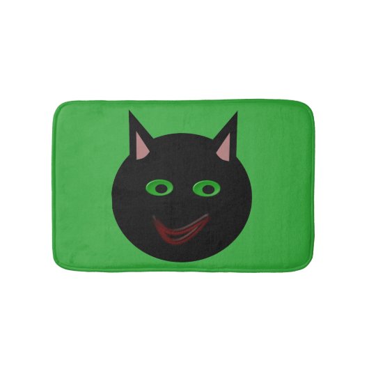 Halloween Black Cat Bath Mat Badematte (Vorderseite)