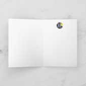 Halloween Black Cat & Black Mouse Wasserfarbe Kuns Karte (Innenseite)