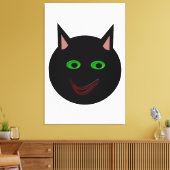 Halloween Black Cat Canvas Print Leinwanddruck (Insitu (Wohnzimmer))