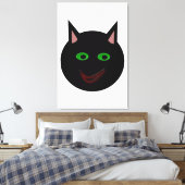 Halloween Black Cat Canvas Print Leinwanddruck (Insitu (Schlafzimmer))