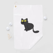 Halloween Black Cat Classic T - Shirt Golfhandtuch (Insitu)