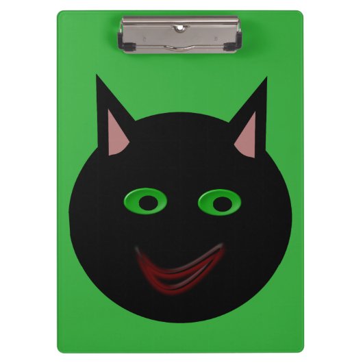Halloween Black Cat Clipboard Klemmbrett (Vorderseite)