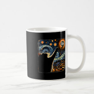 Halloween Black Cat Comma La Starry Night Art Kama Kaffeetasse