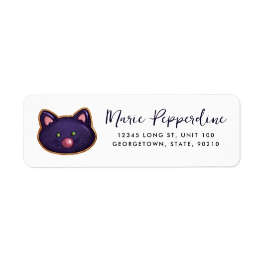 Halloween Black Cat Cookie anpassbar (Vorne)