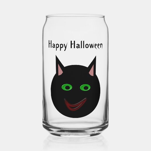Halloween Black Cat Custom Dosenglas (Vorderseite)