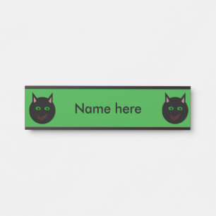 Halloween Black Cat Custom Hanging Sign Türschild