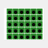 Halloween Black Cat Custom Kids Etiketten (Blatt)