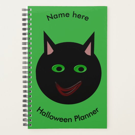 Halloween Black Cat Custom Planer (Vorderseite)