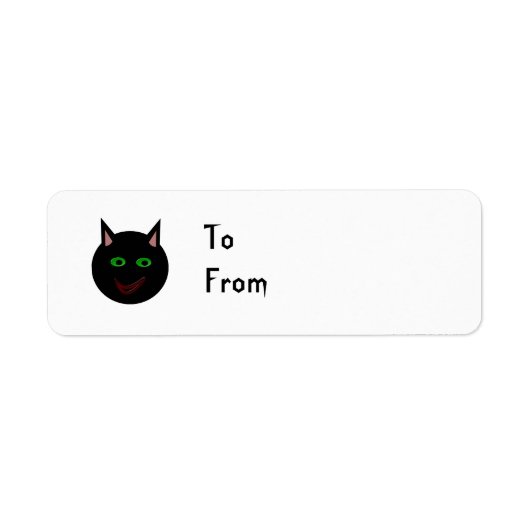 Halloween Black Cat Custom Present Tags (Vorne)