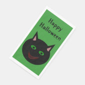 Halloween Black Cat Custom Serviette (Ecke)