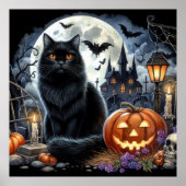 Halloween Black Cat Decorative Zuhause Poster (Vorne)