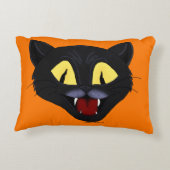 Halloween Black Cat Dekokissen (Rückseite)