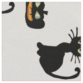 Halloween Black Cat Design Material Stoff