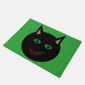 Halloween Black Cat Door Mat Fußmatte (Schrägansicht)