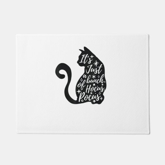 Halloween Black Cat Es ist nur ein Haufen Hokuspok Fußmatte (Vorderseite)