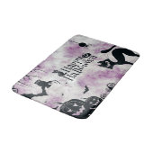 Halloween Black Cat Evil Pumpkins Beängstigend Owl Badematte (Schrägansicht)