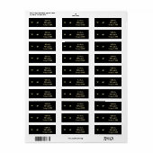 Halloween Black Cat Eyes Custom Address Labels (Vorne)
