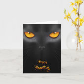 Halloween - Black Cat EYES Karte (Gelbe Blume)