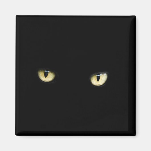 Halloween Black Cat Eyes Magnet (Vorne)