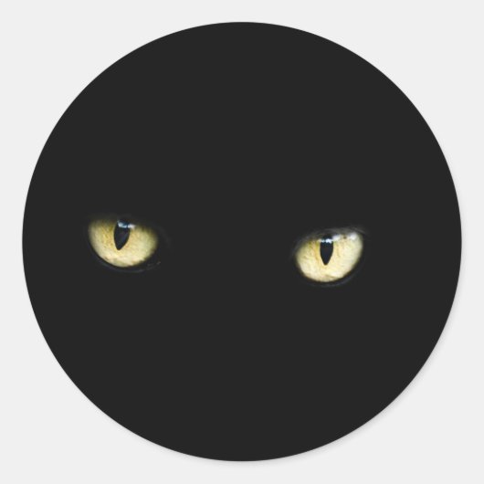 Halloween Black Cat Eyes Sticker (Vorderseite)