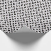 Halloween Black Cat Face Pattern Geschenkpapier (Ecke)