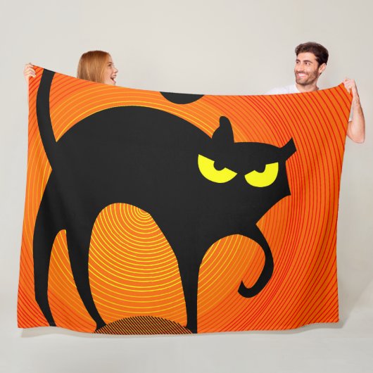 Halloween Black Cat Fleecedecke (Beispiel)