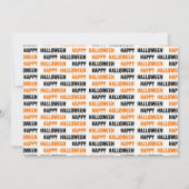 Halloween Black Cat Foto Frame Card Karte (Rückseite)