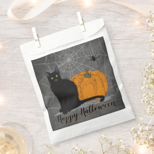 Halloween Black Cat Geschenktütchen (Ausgeschnitten)