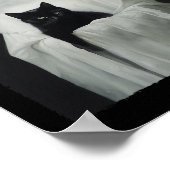 Halloween Black Cat Ghost Spooky Jahreszeit Kostüm Poster (Ecke)